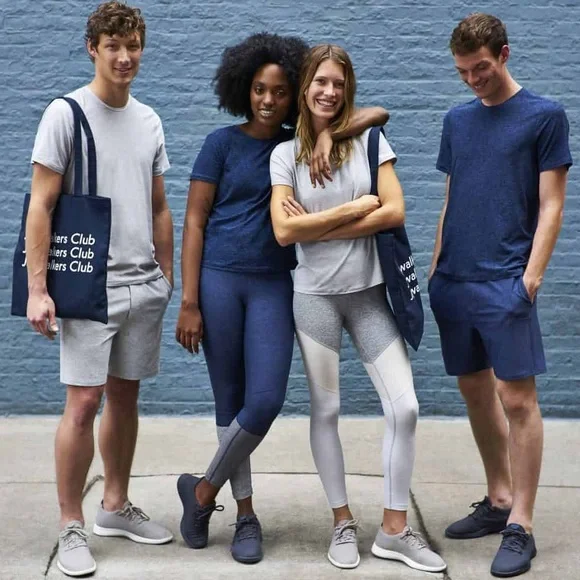 Outdoor Voices x Allbirds Tri-Color Gray Whiteout 7/8 Springs Leggings, sz. XS - Picture 4 of 16